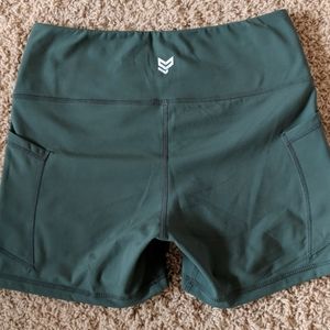 Green strong Physiques Workout shorts